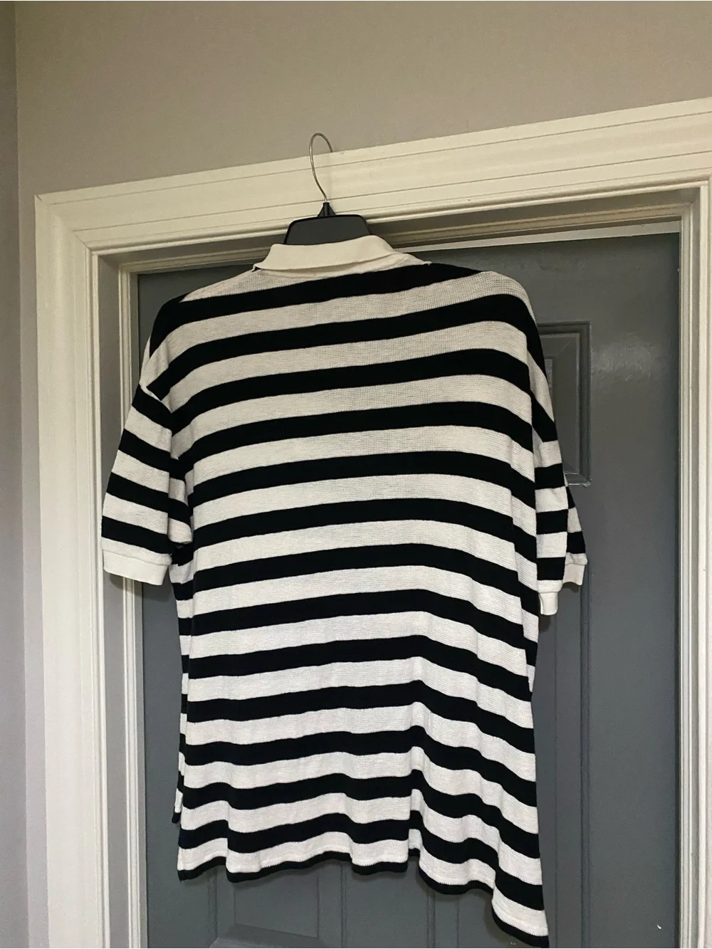 Ralph Lauren Black and White Striped Polo Shirt